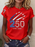 Women's1776-2026 Anniversary Celebration Printed T-Shirt