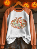 🔥HOT SALE🔥Women'S Casual Halloween Pumpkin Print Sweatshirt