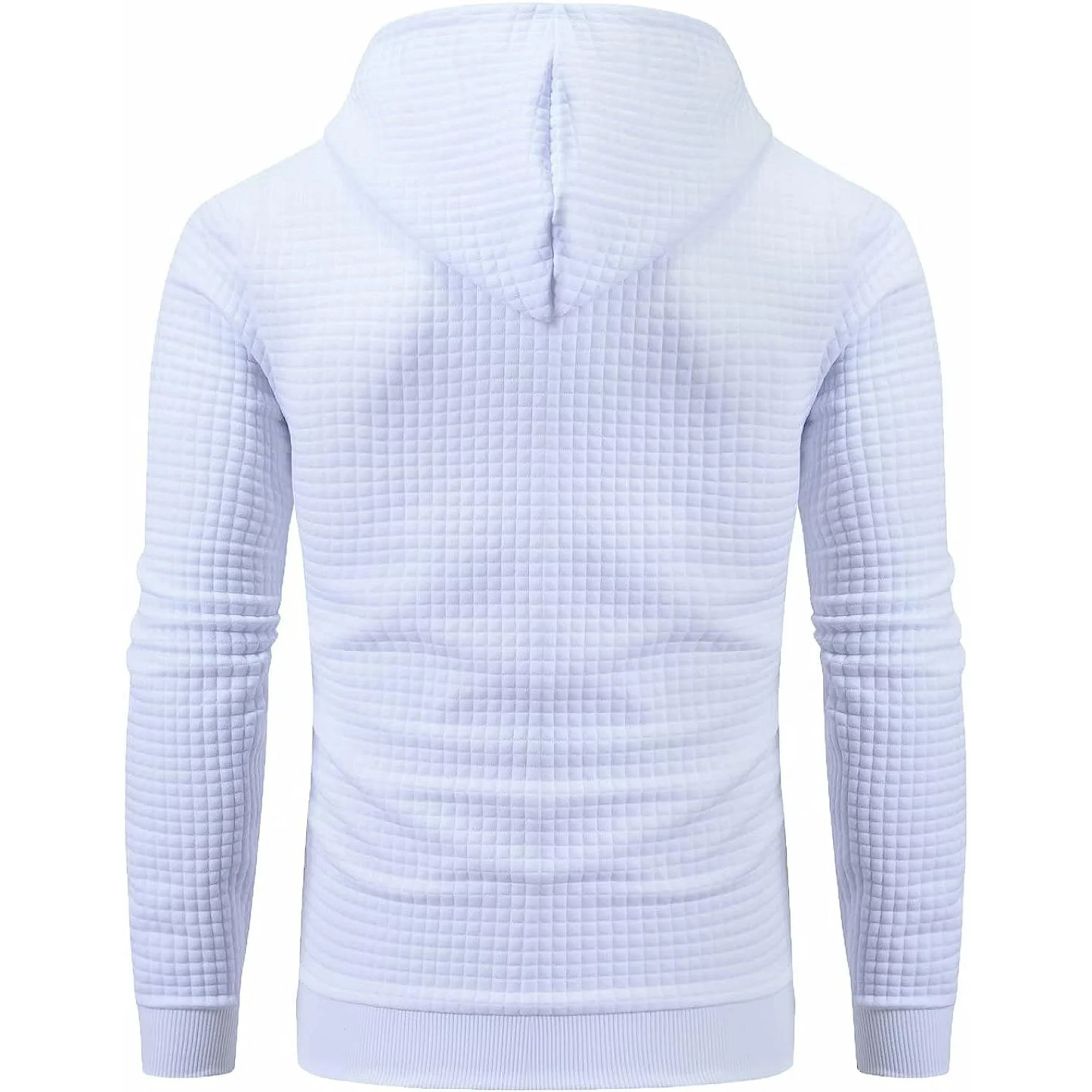 Men's Pullover Plaid Jacquard Hoodie