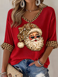 Women's Casual Printed Waffle Top