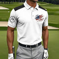 US 250th Anniversary Print Men's Golf Polo Shirt