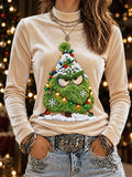 Women’s Mock-Neck Casual Printed Top