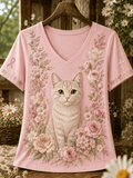 Women's Breast Cancer Awareness Print T-Shirt