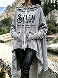 Women's Casual Printed Irregular Sweatshirt