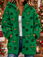 Women'S Christmas Print Casual Cardigan