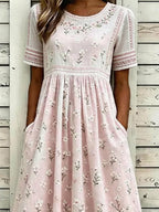 Women's floral short sleeved dress