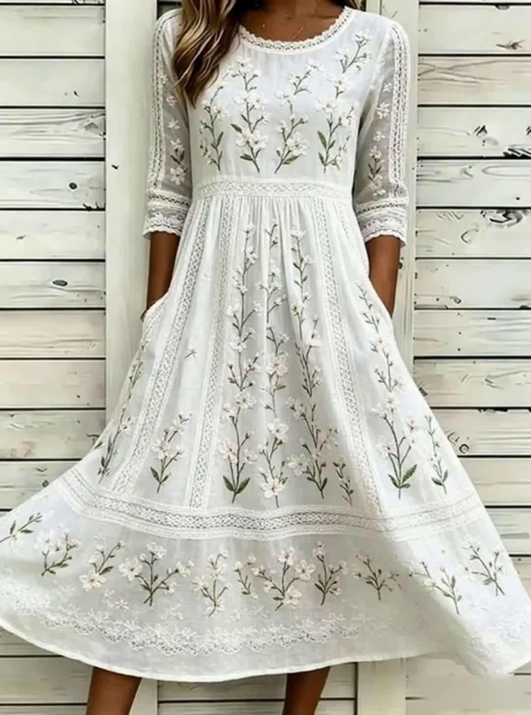 Women's floral printed casual dress
