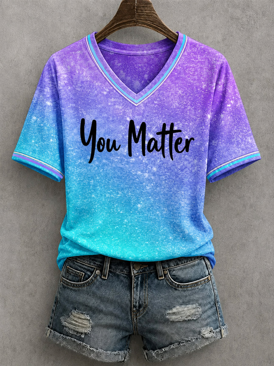Women's Suicide Prevention Awareness Art Print T-Shirt
