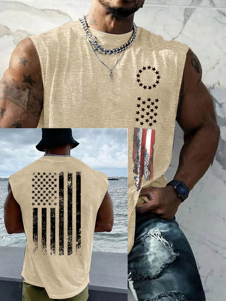 250Th Anniversary Pattern Round Neck 100% Cotton Tank Top