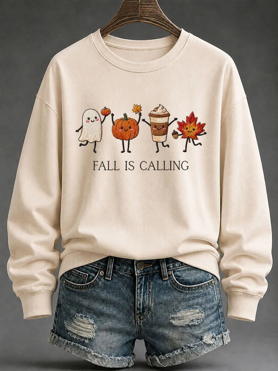 Women's 'Fall Is Calling' Printed Casual Sweatshirt