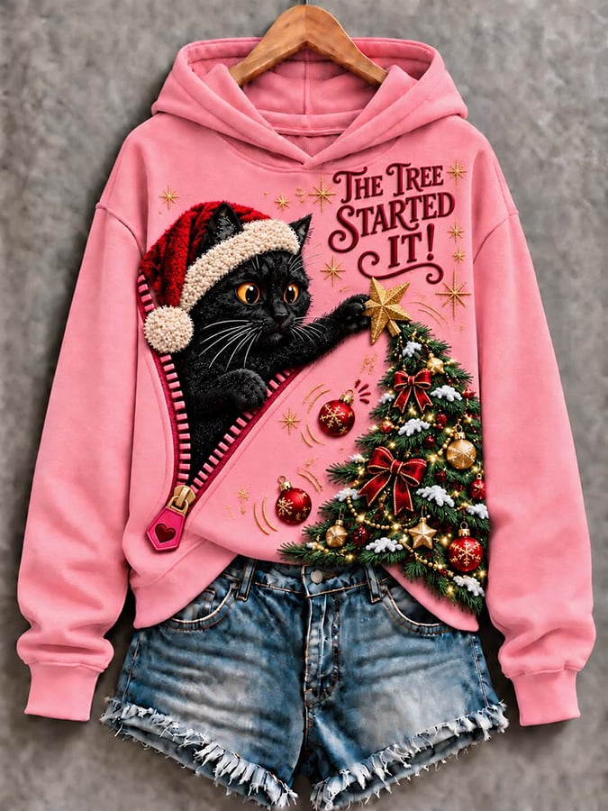 Women's Casual Print Long-Sleeved Sweatshirt