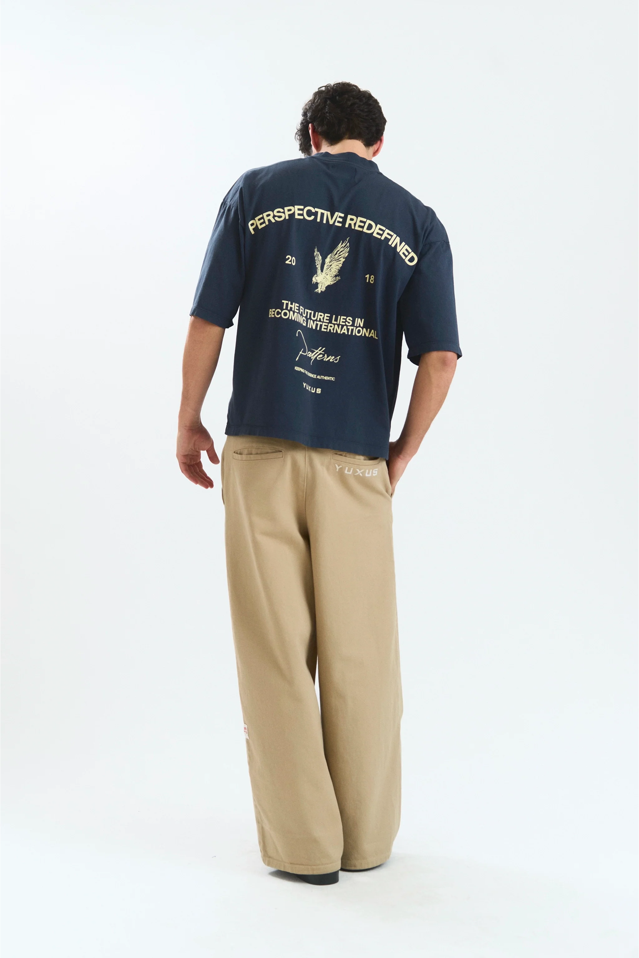BEETLE "PATTERNS" T-SHIRT NAVY BLUE