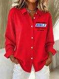 Women's Grab A Bible Printed Casual Long Sleeve Shirt