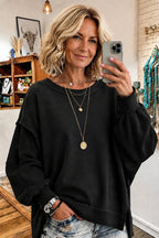 Womens Oversized Crewneck Sweatshirts Casual Long Sleeve Shirts Loose Fit Hoodies