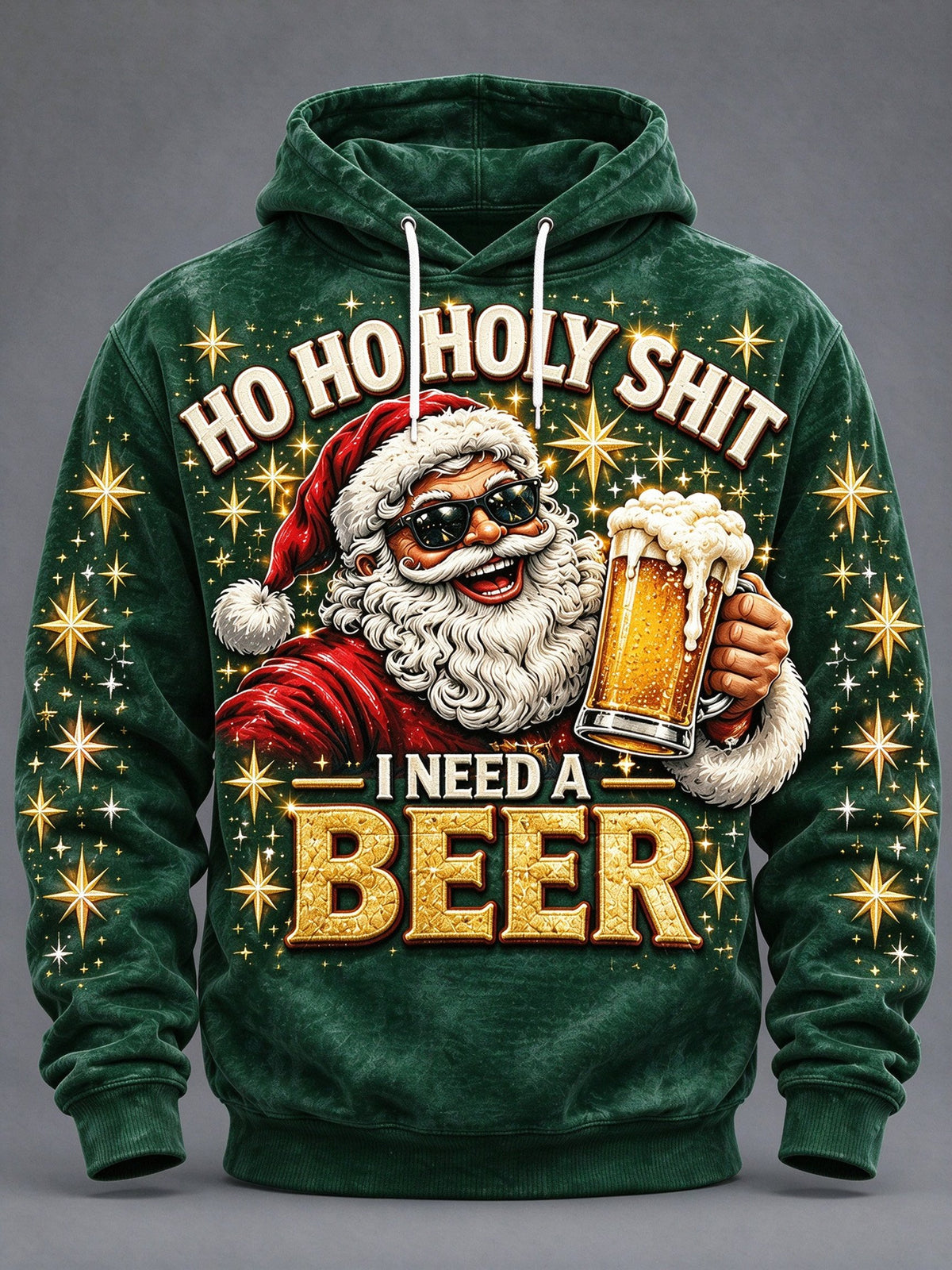 Men's Christmas Print Casual Hoodie