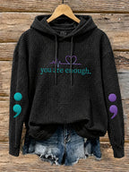 Women's Suicide Prevention Awareness Month Waffle-Knit Hoodie