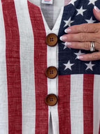 Women'S Casual Printed Independence Day Top