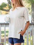 Textured Slub Short Sleeve Tee