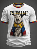 Men's Venezuela Hero Dog Tsunami Patriotic Dog Lover T-Shirt