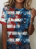 Women's Independence Day Print Casual T-Shirt
