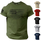 USA Distressed Flag 100% Cotton T-Shirt