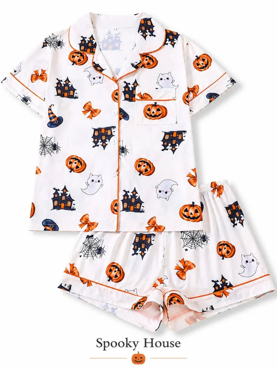 🎃 Women’s Halloween Pajama Set — Silky-Soft, Cute & Spooky-Cozy 👻