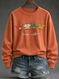 Women's 'Sweater Weather' Printed Casual Sweatshirt