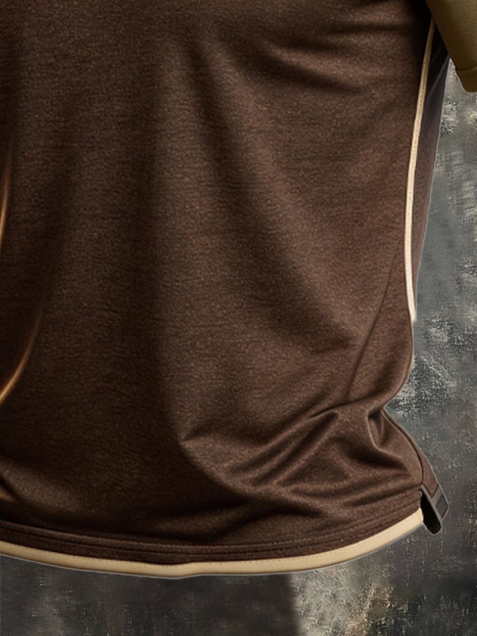 Men's Vintage 100% Pure Cotton Slub Stretch T-Shirt