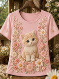 Women's Breast Cancer Awareness Print T-Shirt