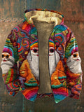 Men's Retro Santa Print Casual Jacket