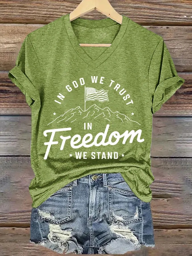 Women's In God We Trust Printed T-shirt