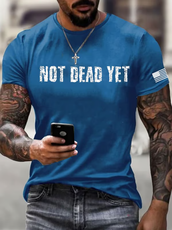 No Dead Yet Pattern 100% Cotton T-Shirt