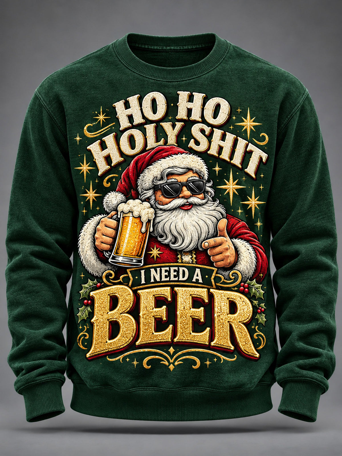 Men's Christmas Print Casual Hoodie