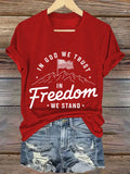 Women's In God We Trust Printed T-shirt
