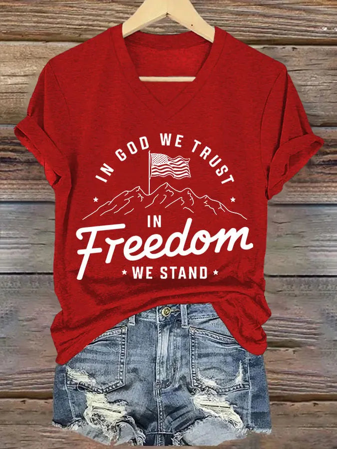 Women's In God We Trust Printed T-shirt