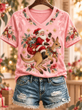 Women's Australian Christmas printed short-sleeved T-shirt