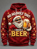 Men's Christmas Print Casual Hoodie