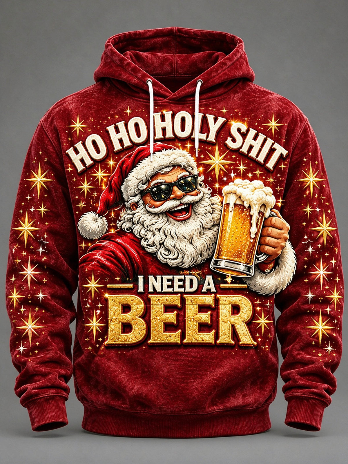 Men's Christmas Print Casual Hoodie
