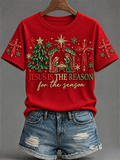 'Belief' - Christmas Comfortable Crew Neck Short Sleeve T-Shirt