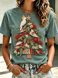 Women's Christmas Print T‑Shirt