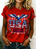 Women's 250th Anniversary Of The United States Flag Print T-Shirt