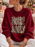 Women'S Christmas Print Crew Neck Long-Sleeve Sweatshirt