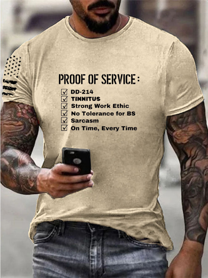 Proof Of Service Pattern100% Cotton T-Shirt