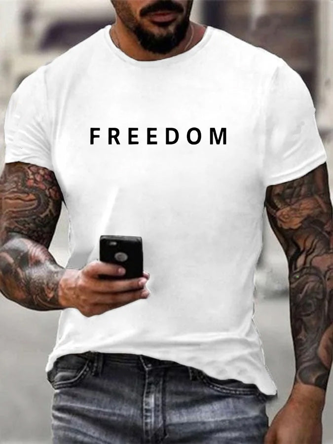 Freedom  Pattern100% Cotton T-Shirt
