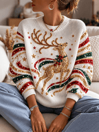 Women'S Casual Printed Knit Top