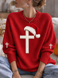 Women's Christmas Print Hooded Sweater