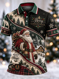 Men's Christmas Print Polo Shirt