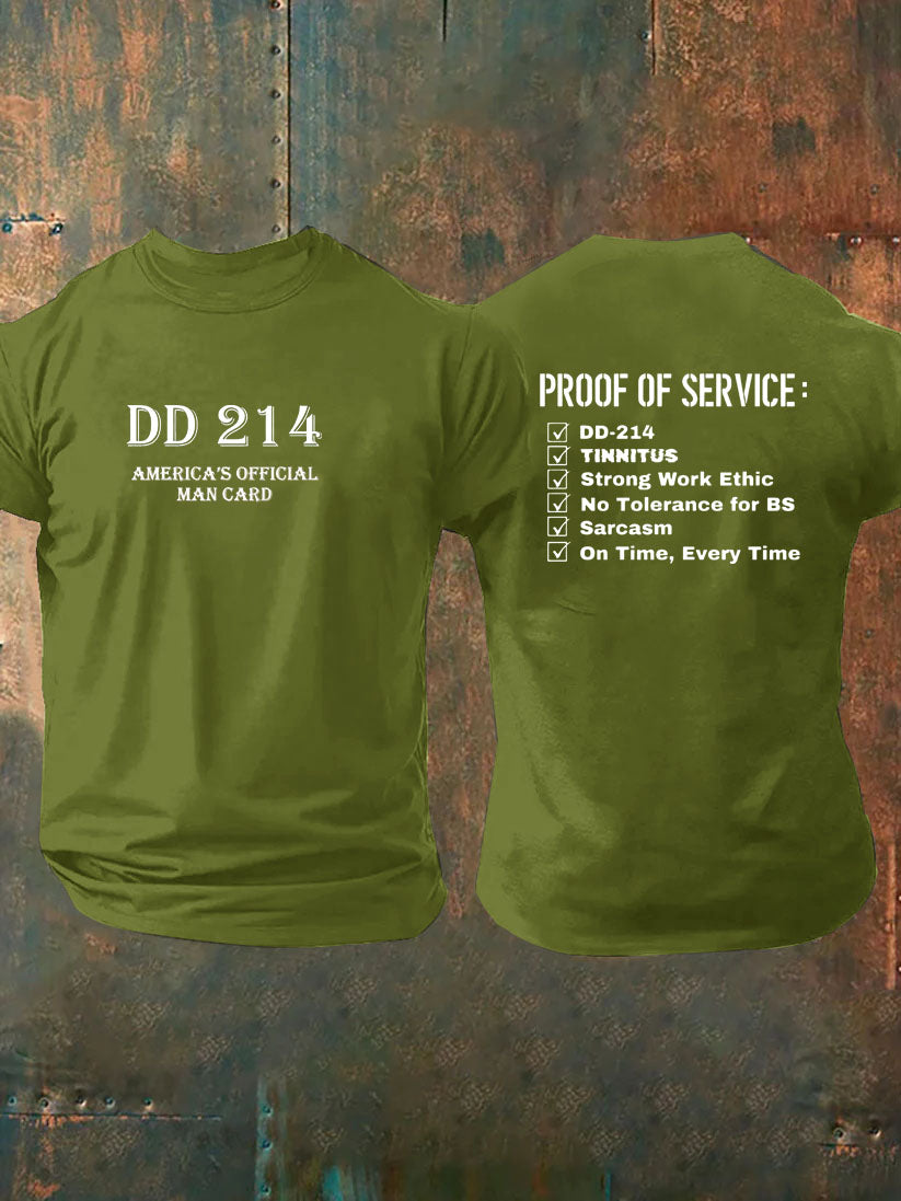 DD214 Proof Of Service Pattern100% Cotton T-Shirt