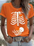 🔥HOT SALE🔥Women's Skeleton Halloween Maternity T-Shirt