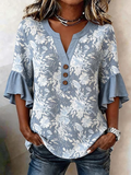 Women'S Plant Flower Printed Top